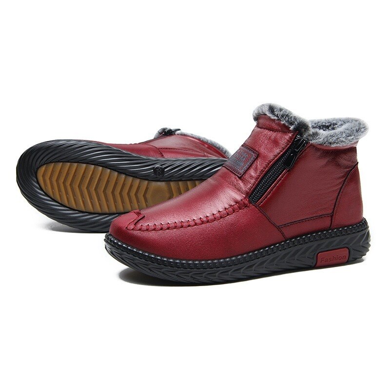 Wasserdichte rutschfeste Baumwoll-Lederstiefel für Damen 🔥HOT SALE !!!-60% RABATT für begrenzte Zeit