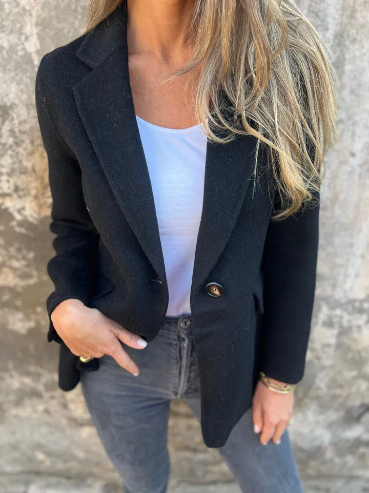 🔥NOUVEAUTÉ- 48 % DE RÉDUCTION- Veste décontractée en coton pour femme à revers et manches longues