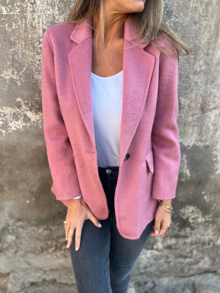 🔥NOUVEAUTÉ- 48 % DE RÉDUCTION- Veste décontractée en coton pour femme à revers et manches longues