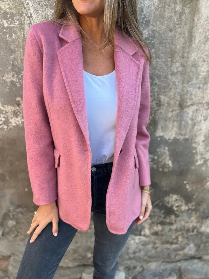 🔥NOUVEAUTÉ- 48 % DE RÉDUCTION- Veste décontractée en coton pour femme à revers et manches longues