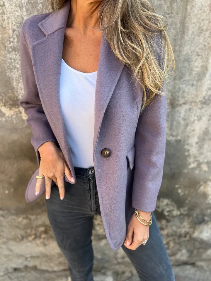 🔥NOUVEAUTÉ- 48 % DE RÉDUCTION- Veste décontractée en coton pour femme à revers et manches longues