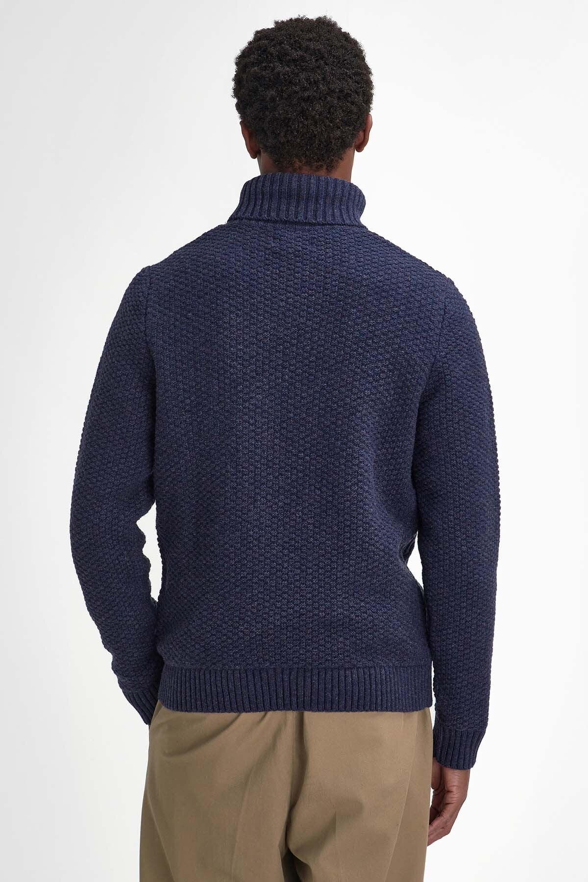 Daleside Roll-Neck Jumper - NAVY MARL