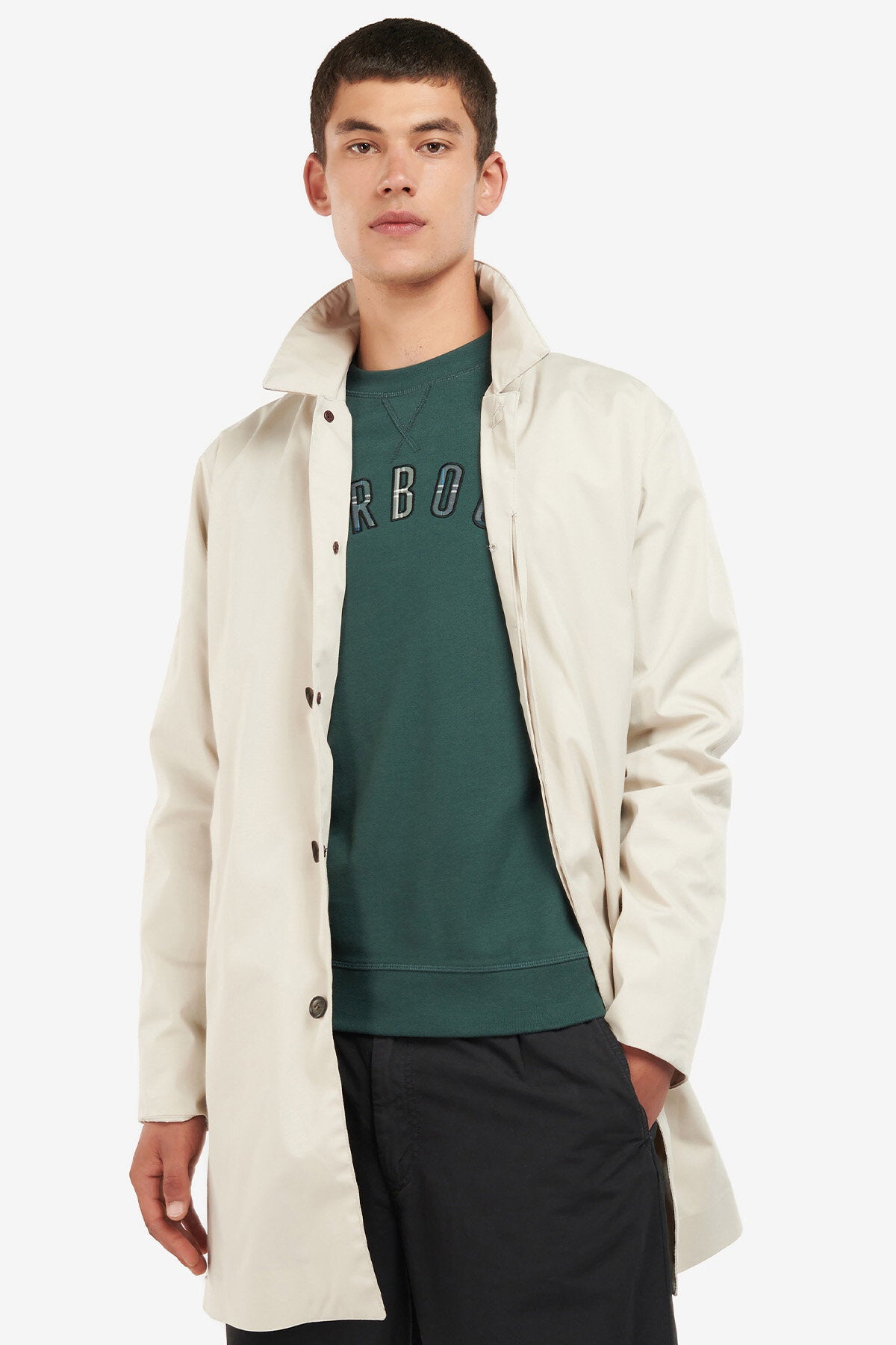 Rokig Lightweight Mac Jacket - MIST AMBLE TARTAN