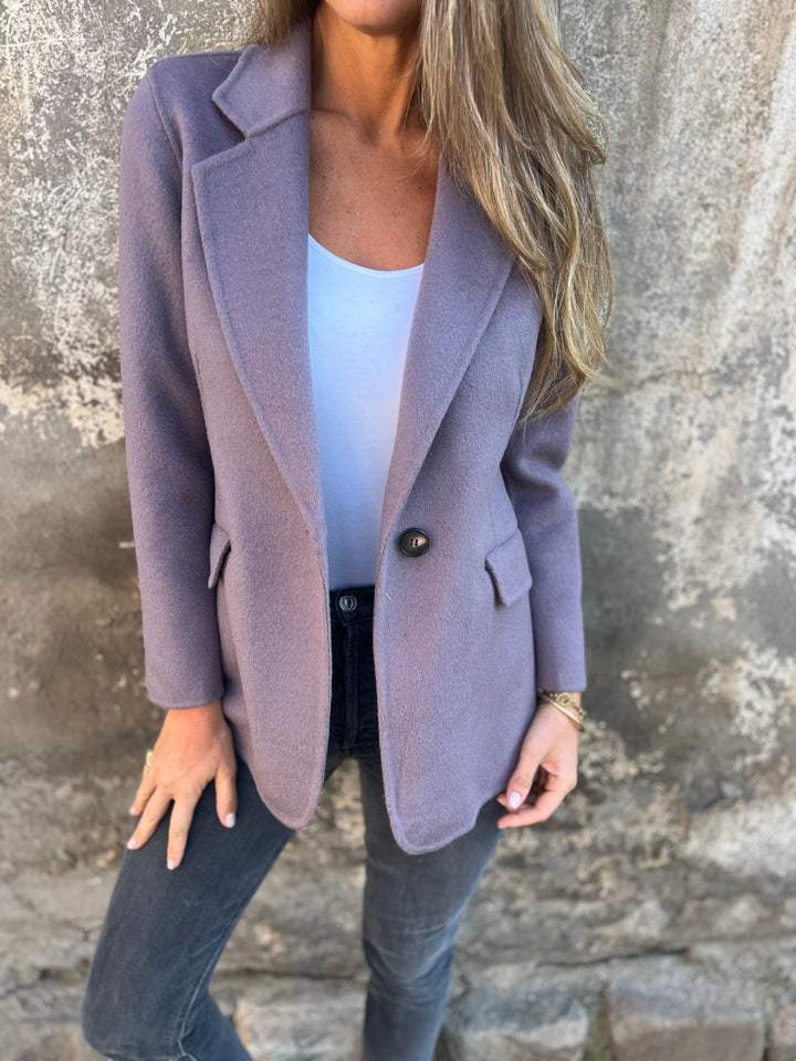 🔥NOUVEAUTÉ- 48 % DE RÉDUCTION- Veste décontractée en coton pour femme à revers et manches longues