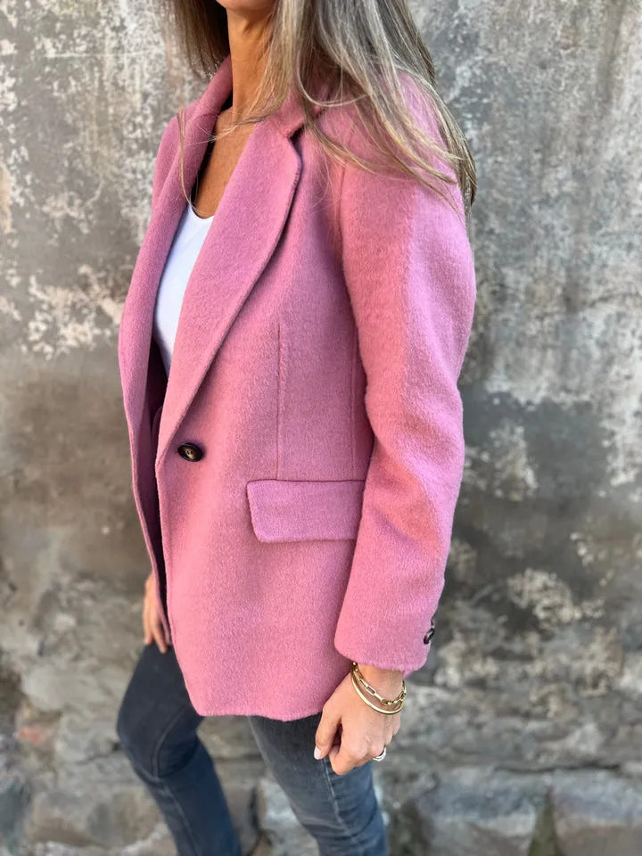 🔥NOUVEAUTÉ- 48 % DE RÉDUCTION- Veste décontractée en coton pour femme à revers et manches longues