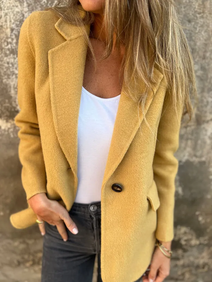 🔥NOUVEAUTÉ- 48 % DE RÉDUCTION- Veste décontractée en coton pour femme à revers et manches longues