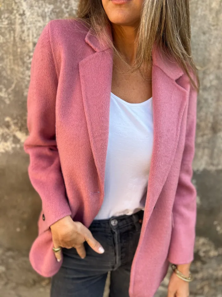 🔥NOUVEAUTÉ- 48 % DE RÉDUCTION- Veste décontractée en coton pour femme à revers et manches longues