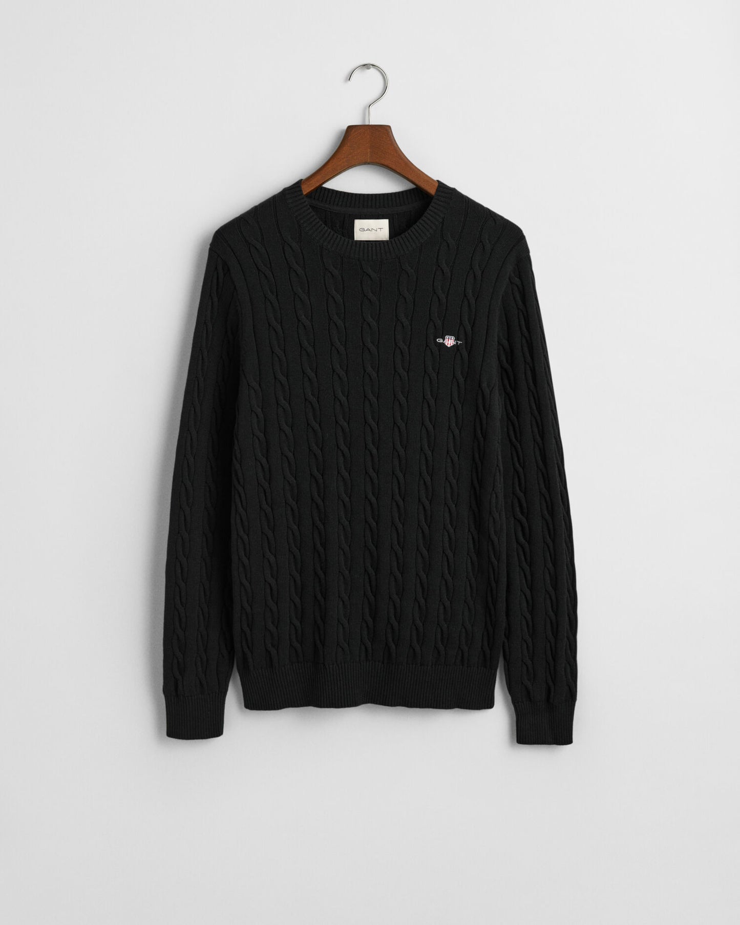 Cotton Cable Knit Crew Neck Sweater