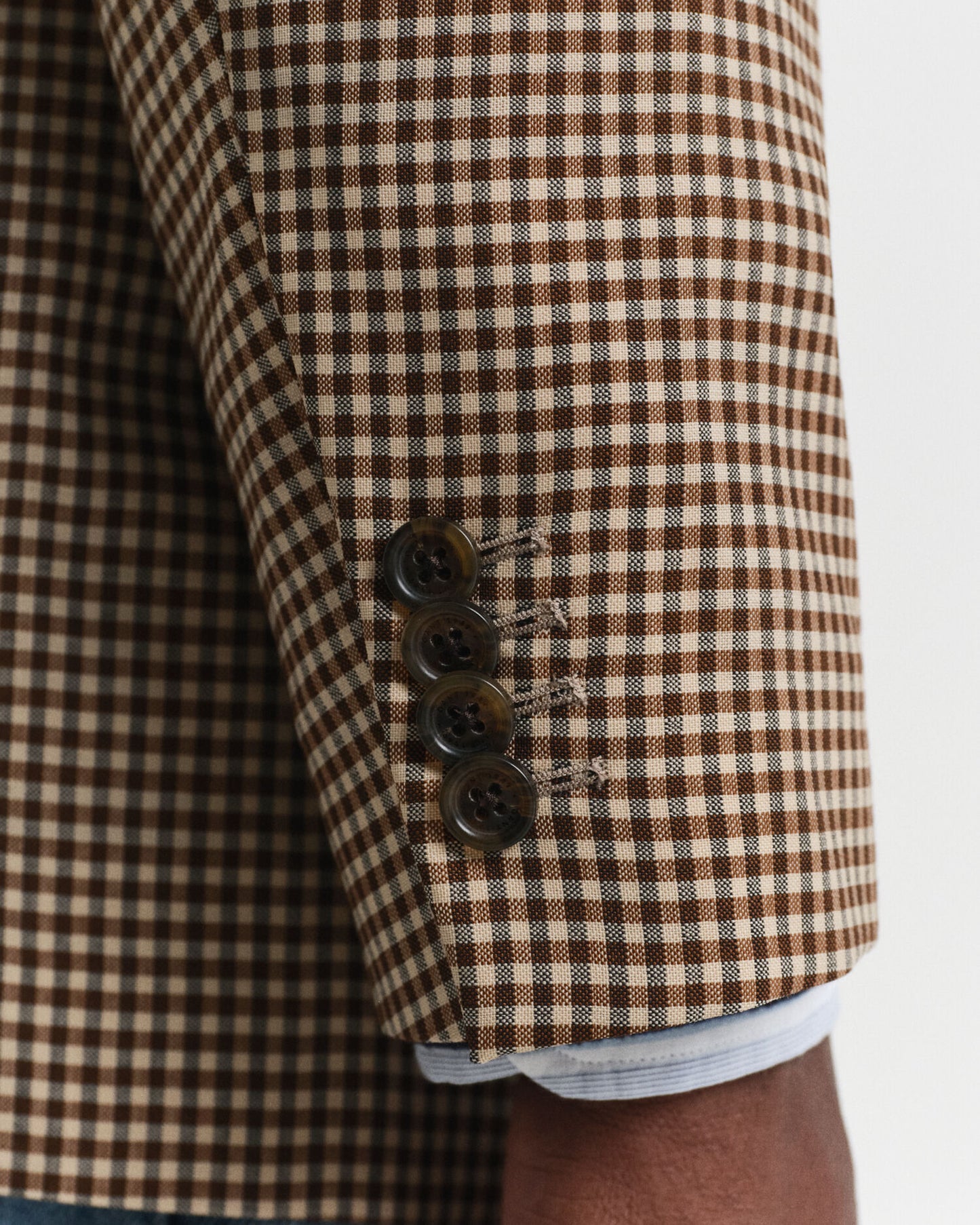 Relaxed Fit Gingham Checked Blazer