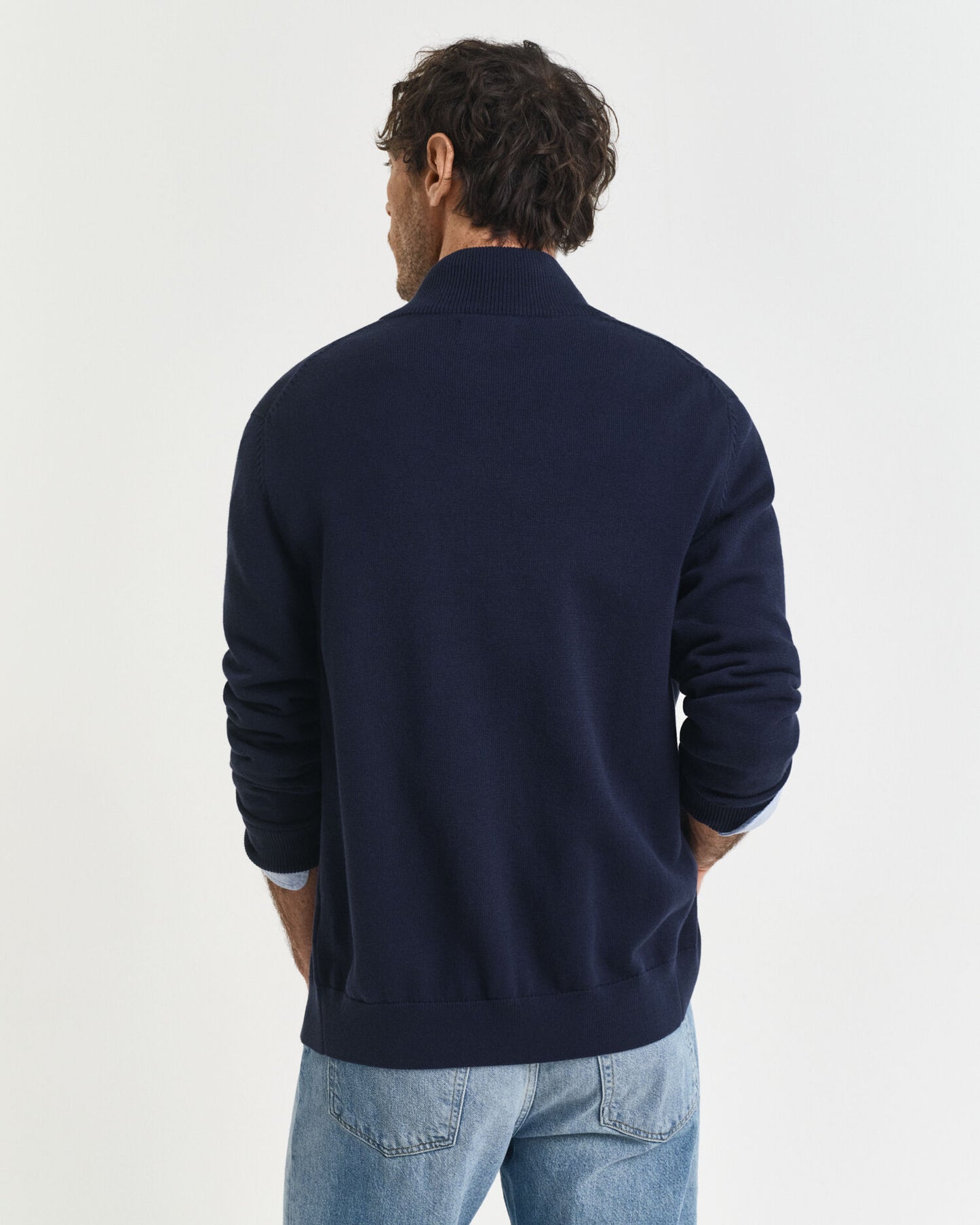 Casual Cotton Zip Cardigan