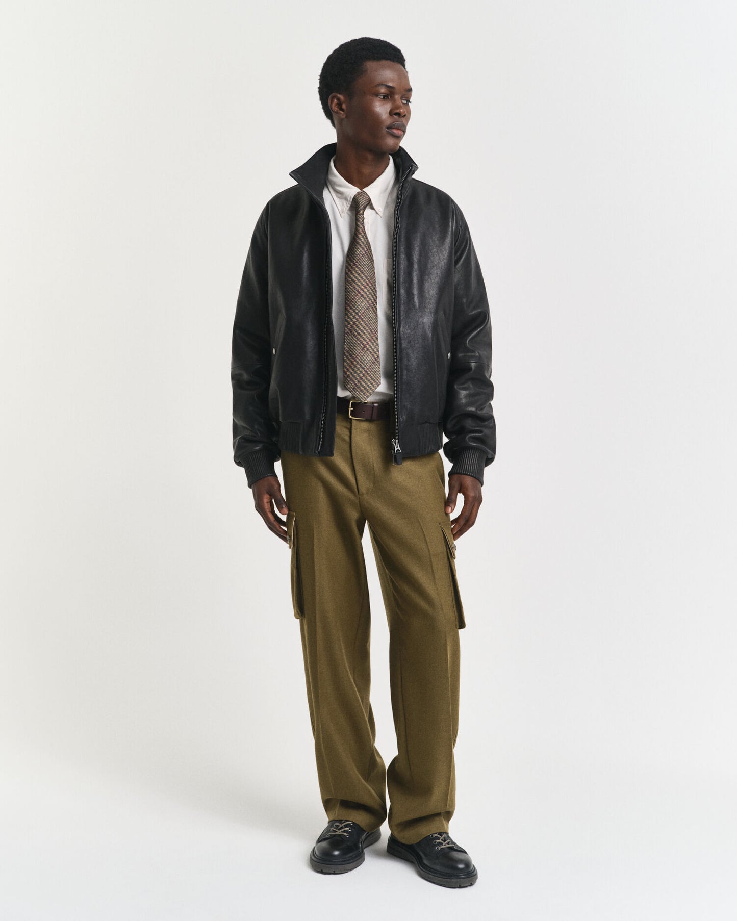 Leather Harrington Jacket