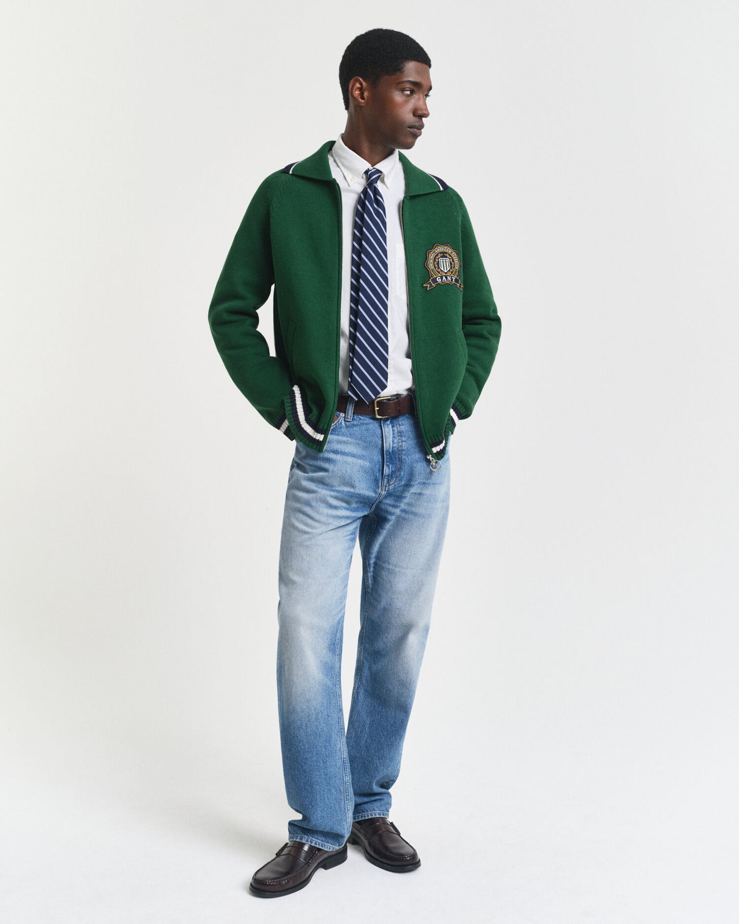 1949 Graphic Zipped Cardigan